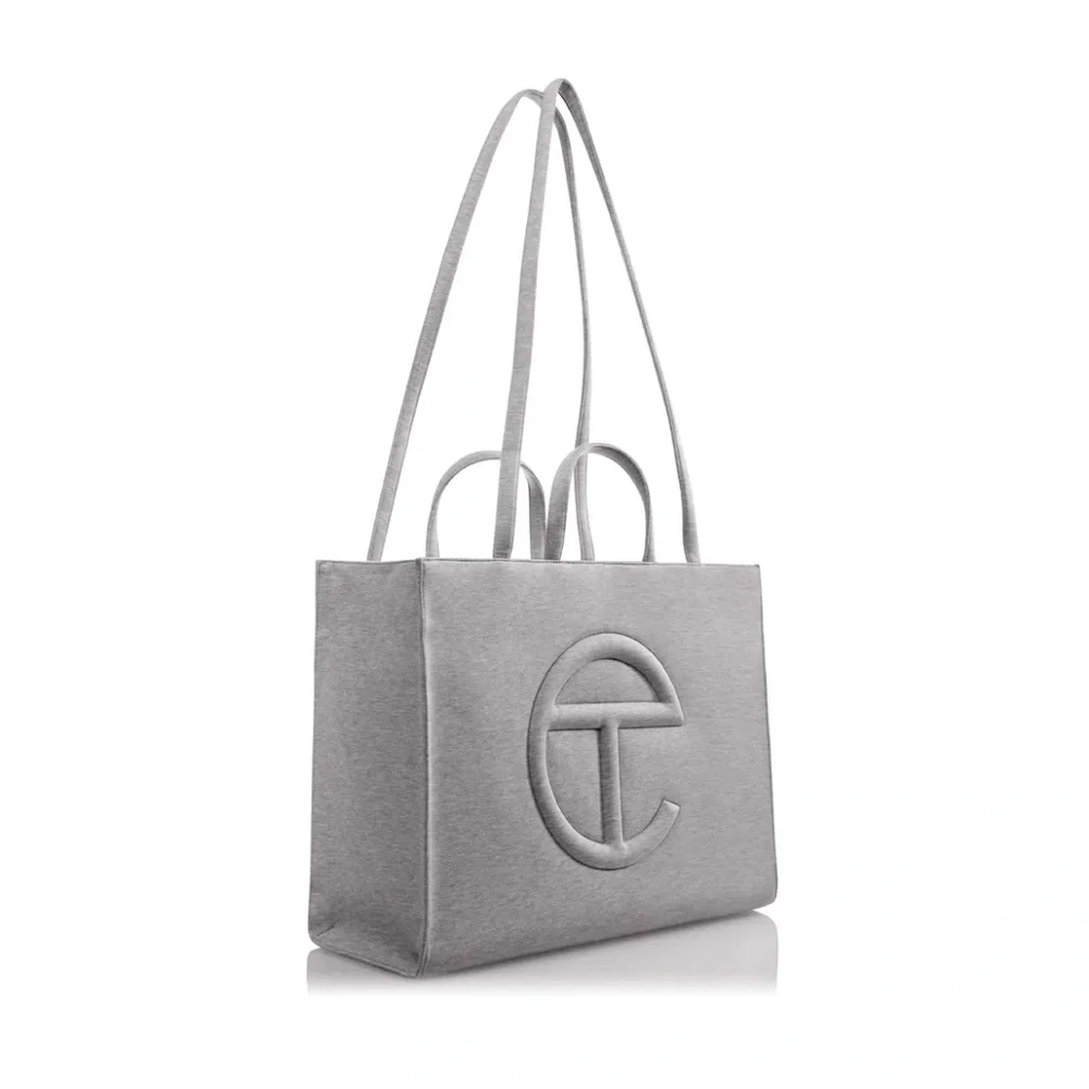 UGG x Telfar Large Fleece Shopper Tote- Grey (Luxury Travel Bag ) - Picture 2 of 8